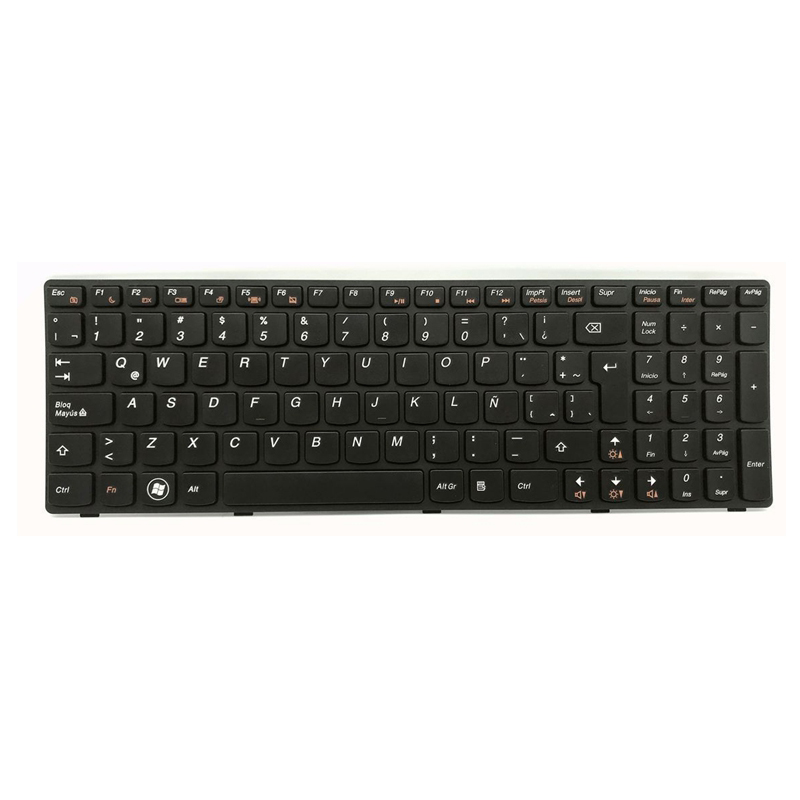 Atacado teclado espanhol portátil para lenovo g580 z580a g585 z585 g590 z580 sp teclado layout